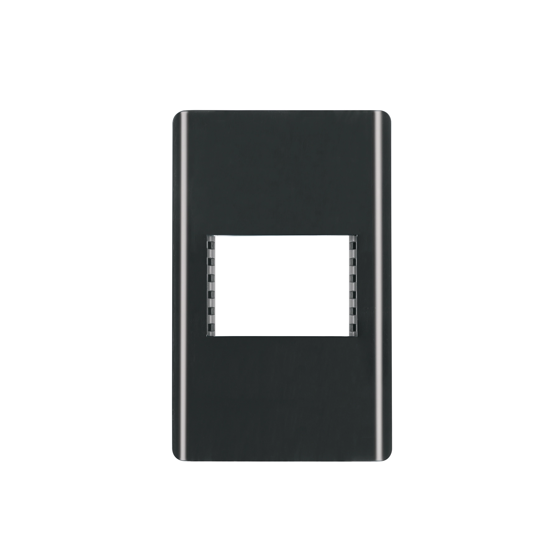 Placa negra de 1 ventana 1.5 módulos, línea Lisboa, VOLTECK