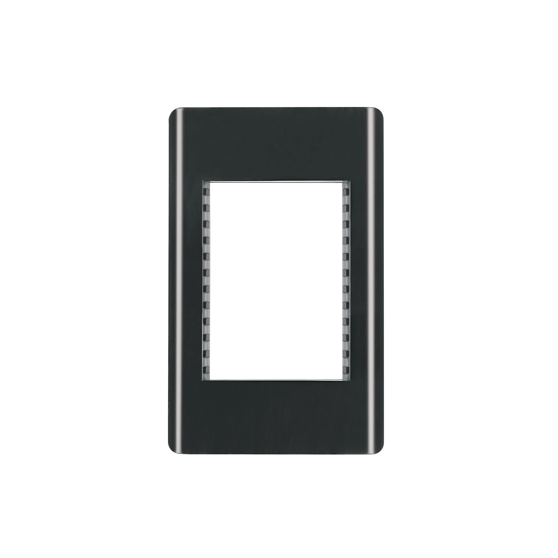 Placa negra de 1 ventana 3 módulos, línea Lisboa, VOLTECK
