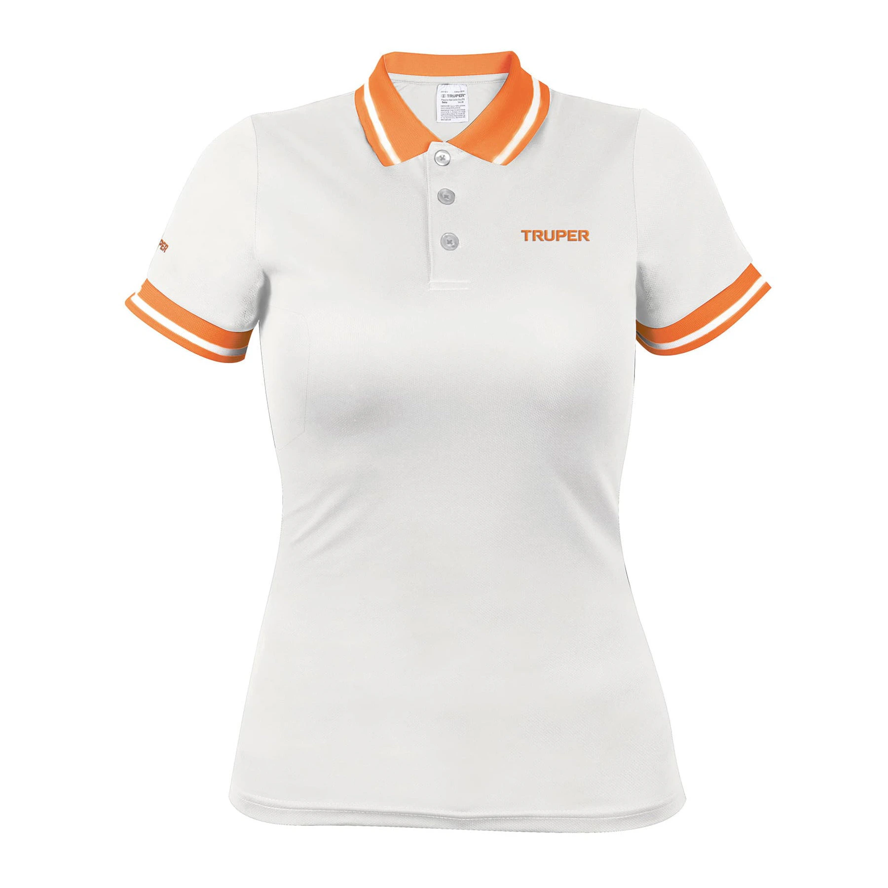 Playera polo performance para mujer, blanca, CH, TRUPER