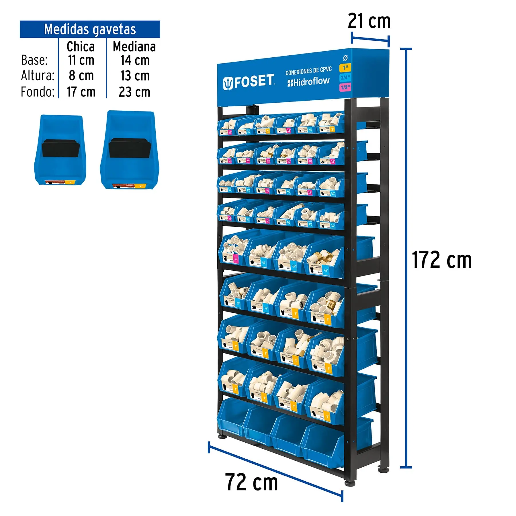 Rack con conexiones CPVC, FOSET