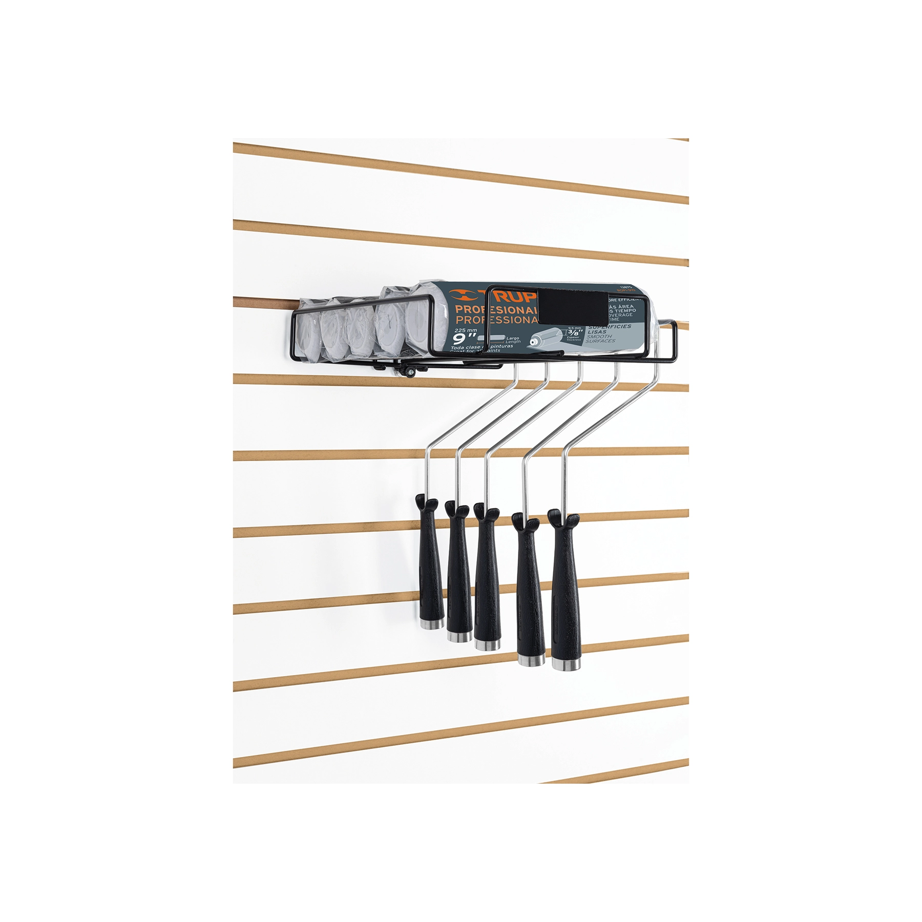 Rack para 4 rodillos para pintar de 9', TRUPER