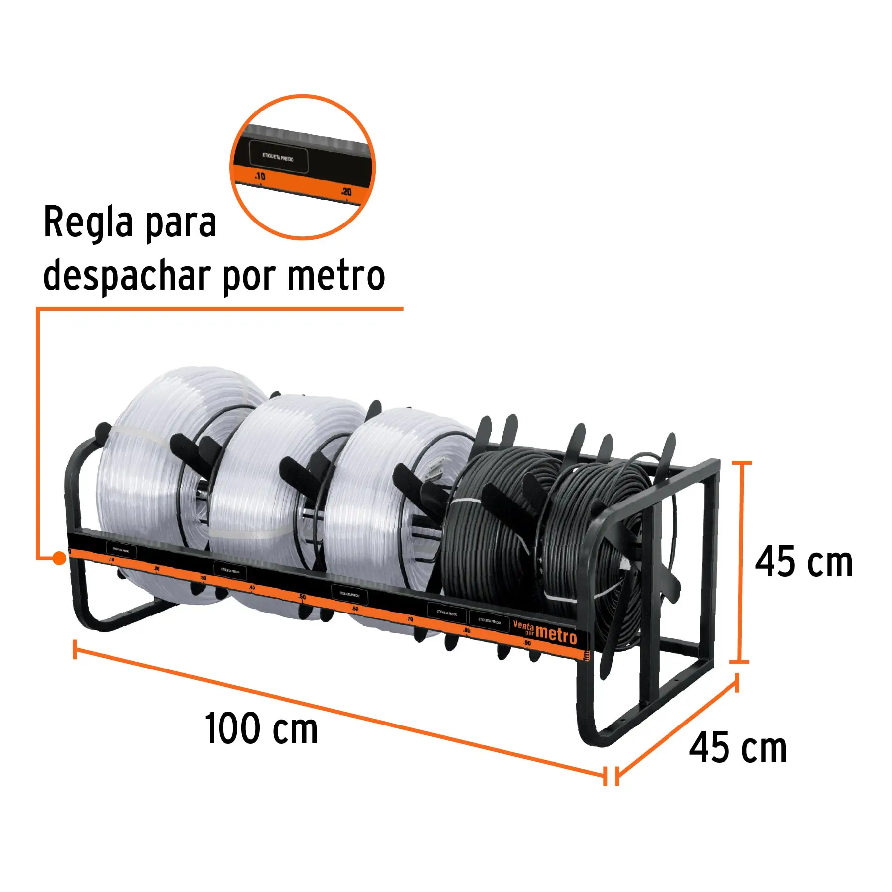 Rack para cable y manguera de nivel, TRUPER