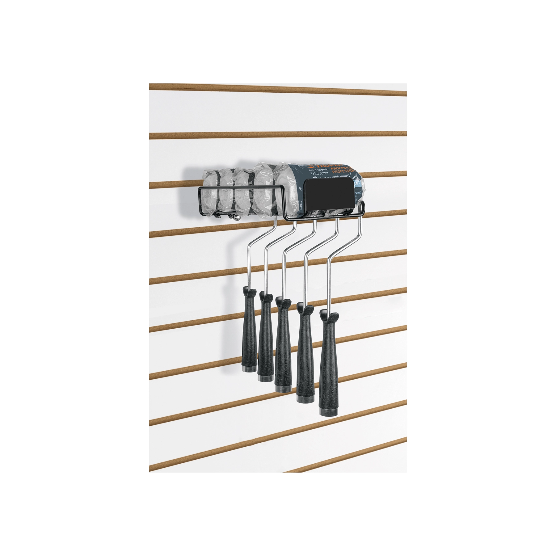 Rack para rodillos para pintar de 4', TRUPER