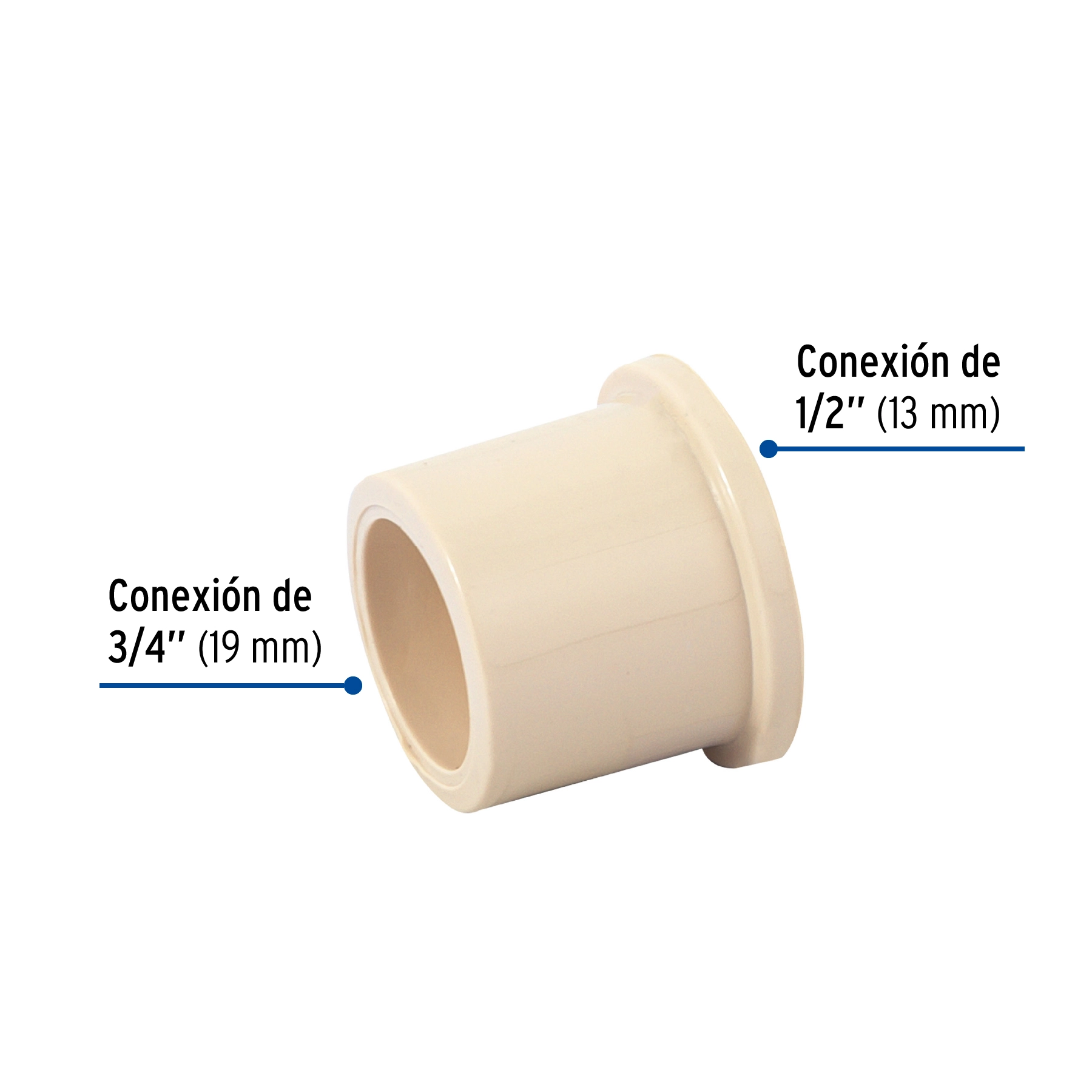 Reducción bushing de CPVC 3/4' x 1/2', FOSET