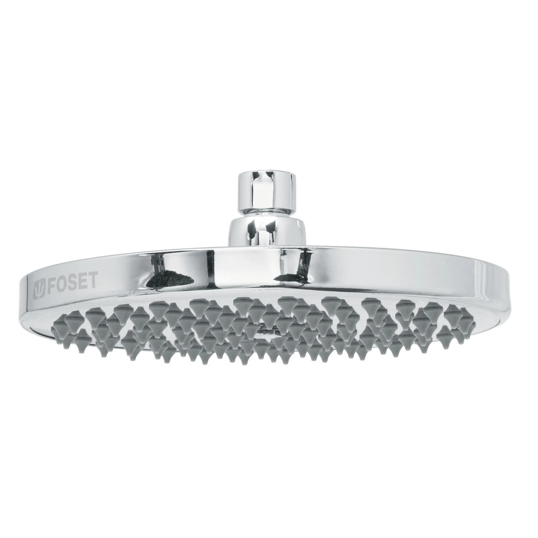 Regadera cromo 8' plato redondo, sin brazo, FOSET ELEMENT