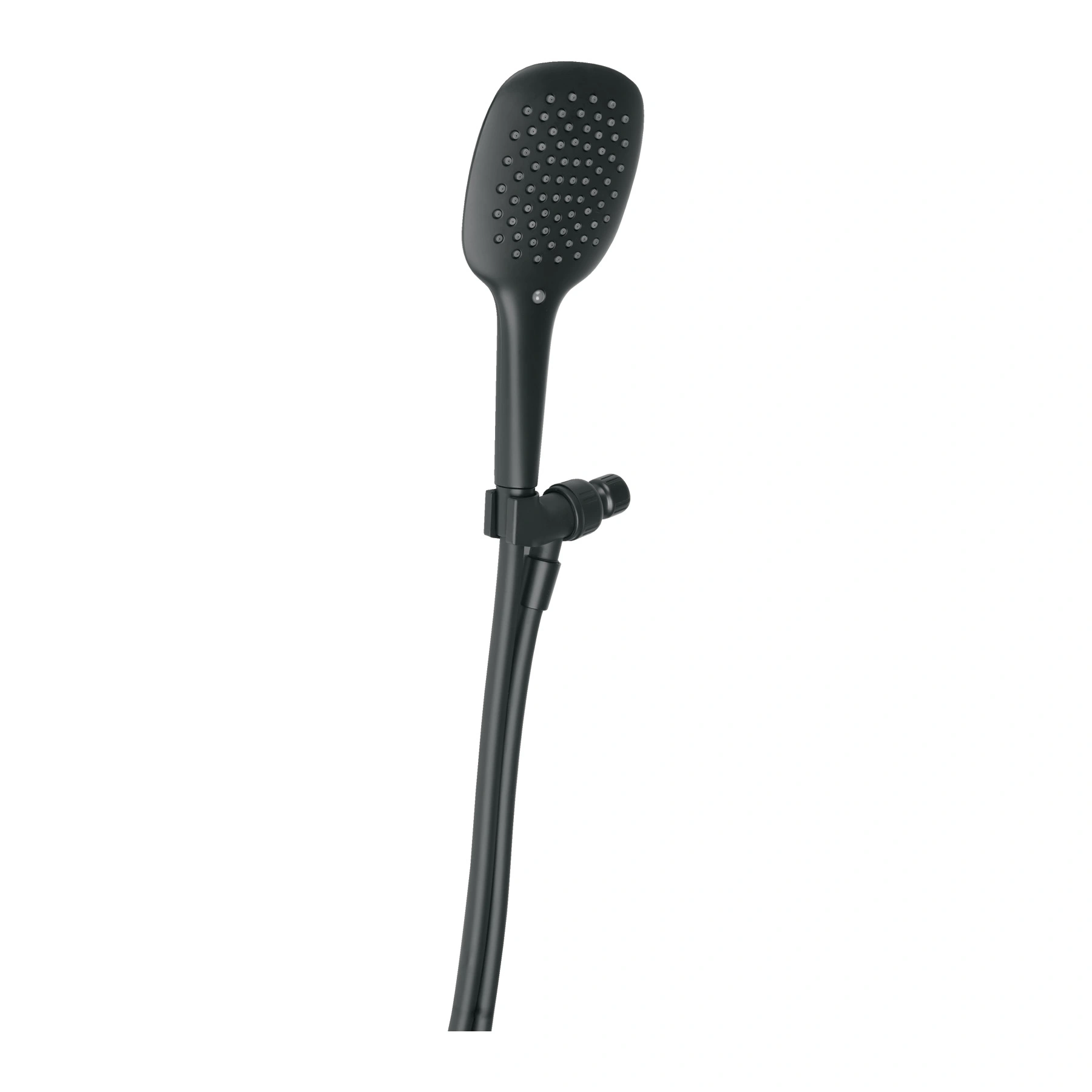 Regadera de teléfono con soporte, negro, FOSET RIVIERA