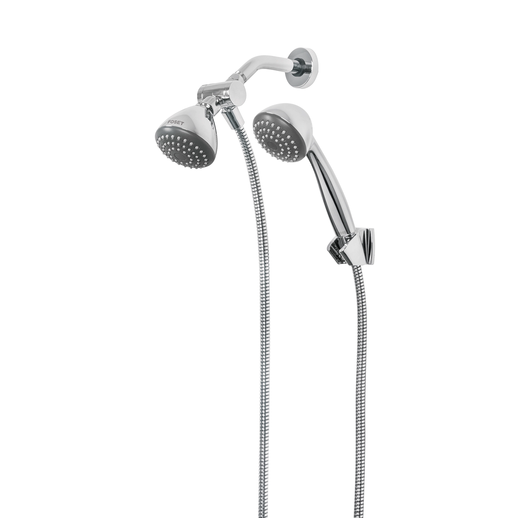 Regadera doble fija y teléfono 3-1/4', ABS, cromo, AERO