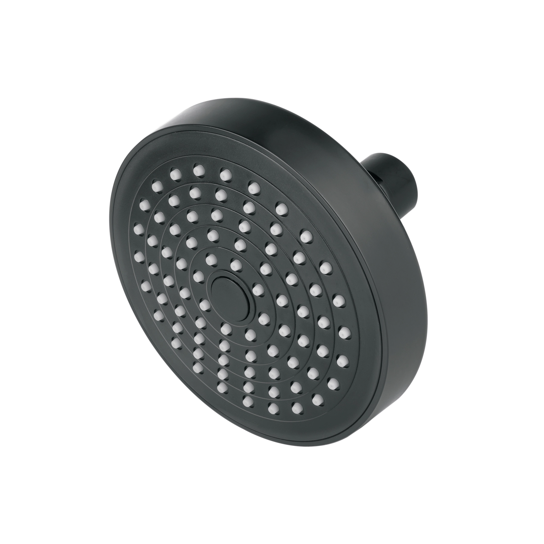 Regadera redonda de ABS 4-1/4' sin brazo, negro, BASIC