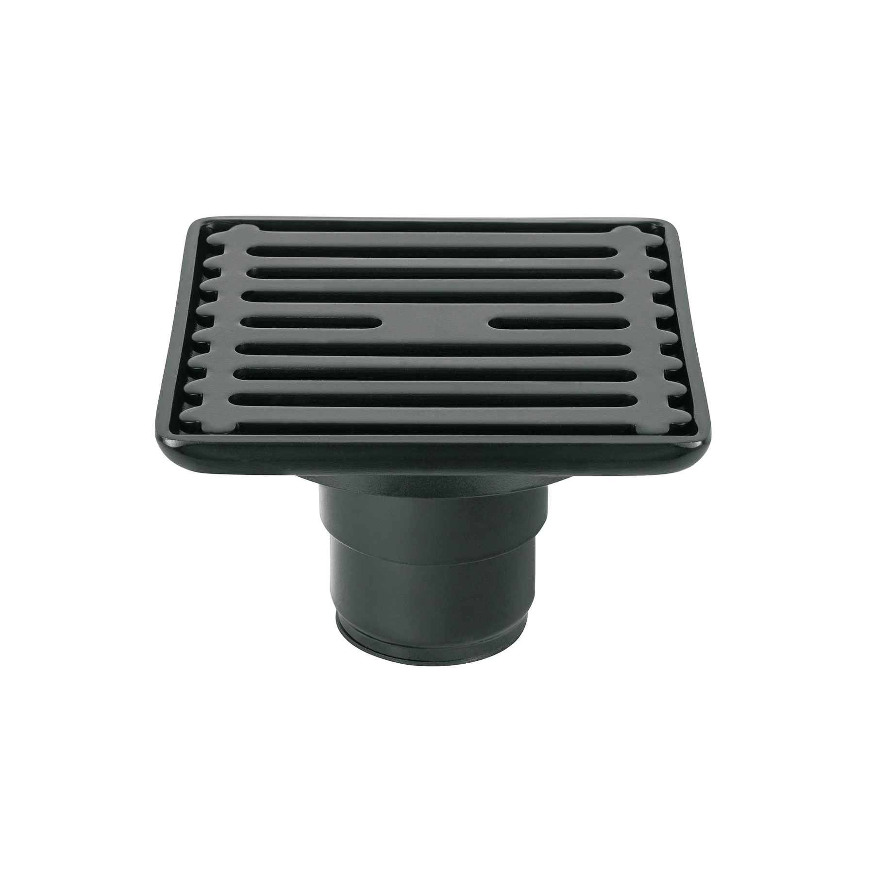 Resumidero cuadrado 4' x 4', acero inoxidable, negro, AQUA
