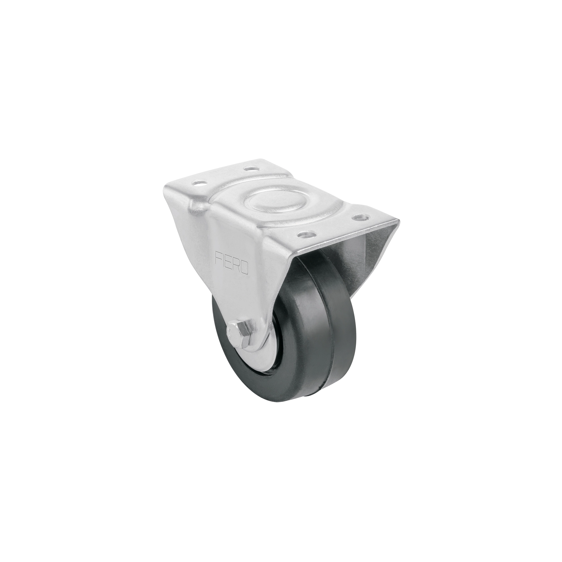 Rodaja hule 3', placa fija con balero, carga 60 kg, FIERO