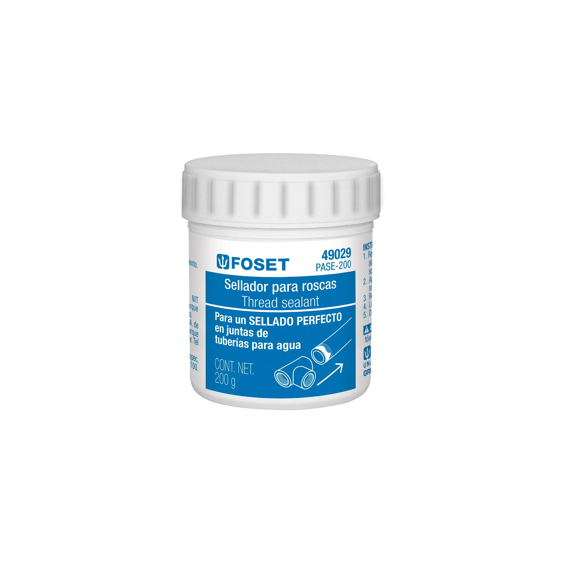 Sellador para roscas, 200g, FOSET