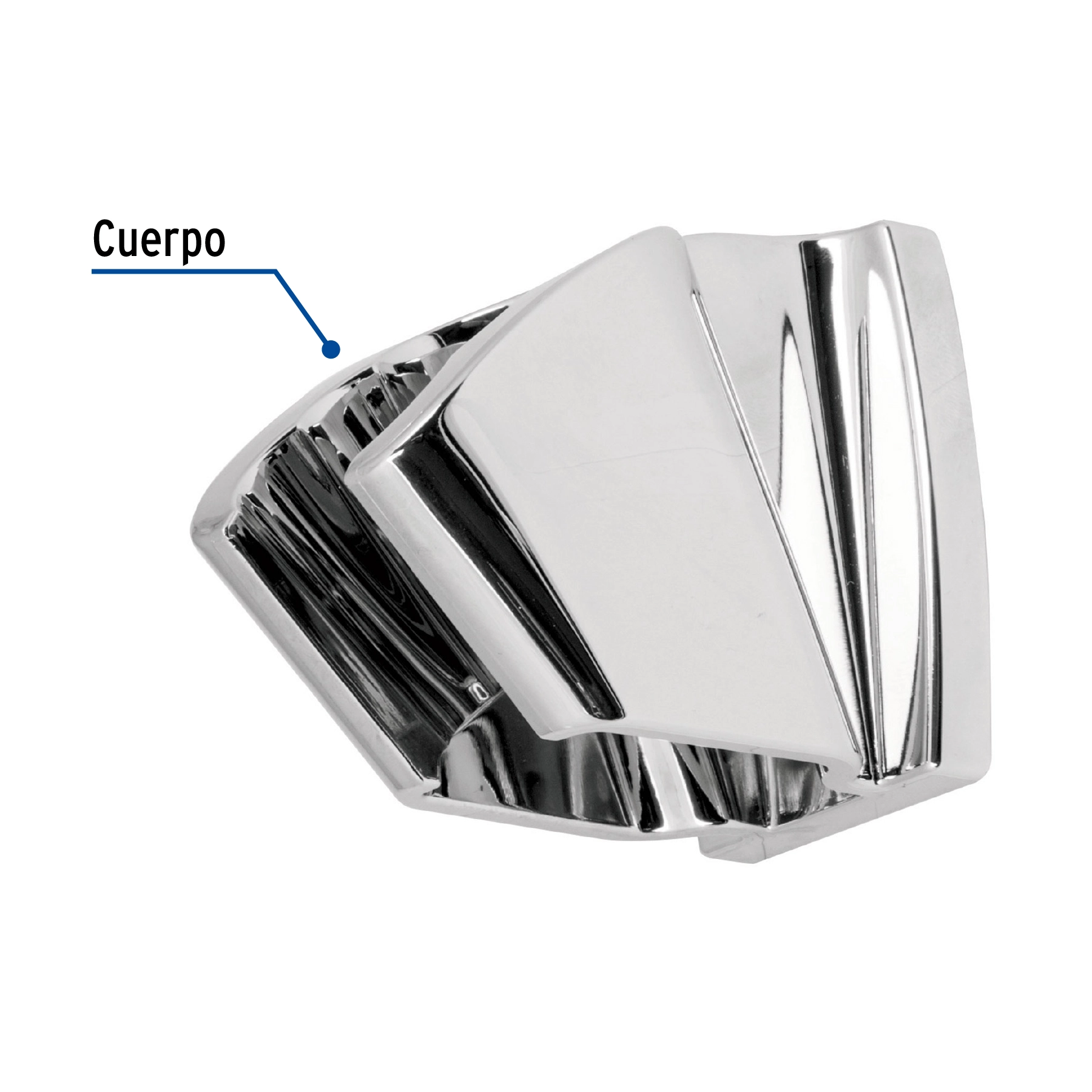 Soporte a pared, cromo, FOSET RIVIERA