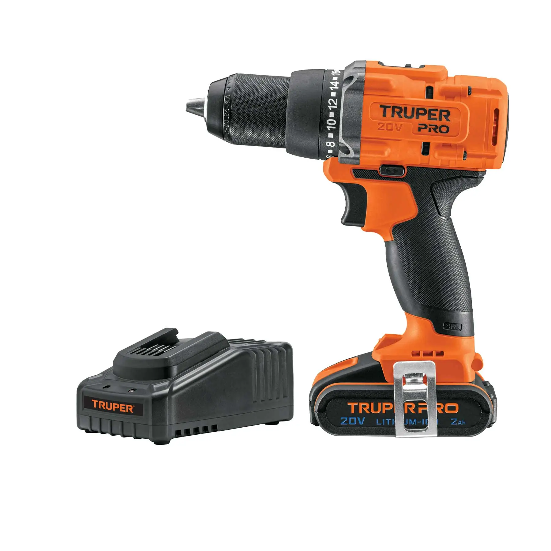 Taladro/destornillador 1/2', 20V, 1 batería 2Ah, TRUPER PRO