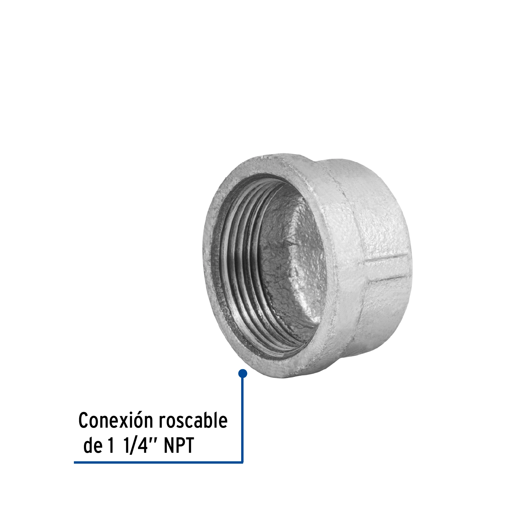 Tapón hembra 1-1/4' de acero galvanizado, FOSET