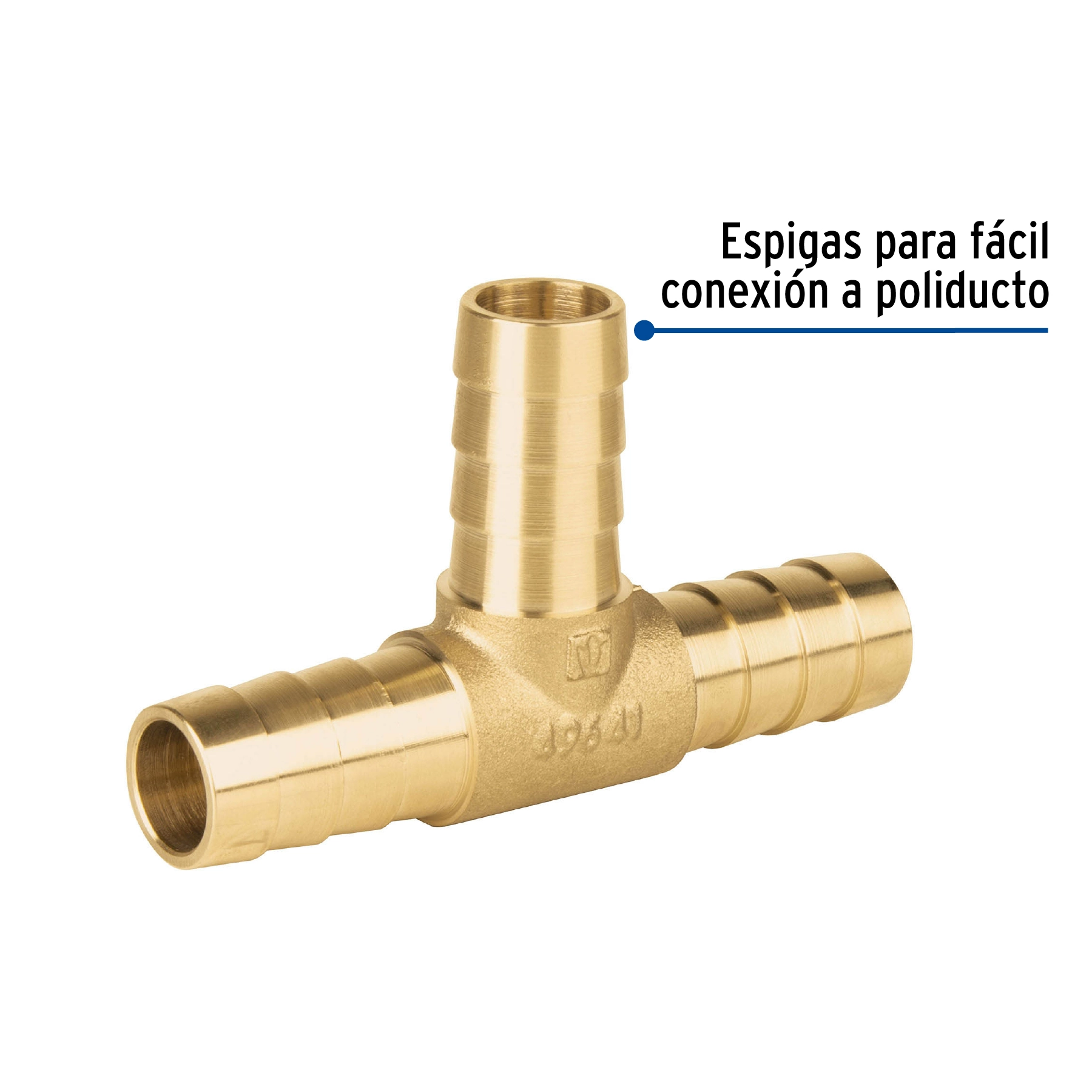Tee inserción macho latón 1/2' para manguera, FOSET