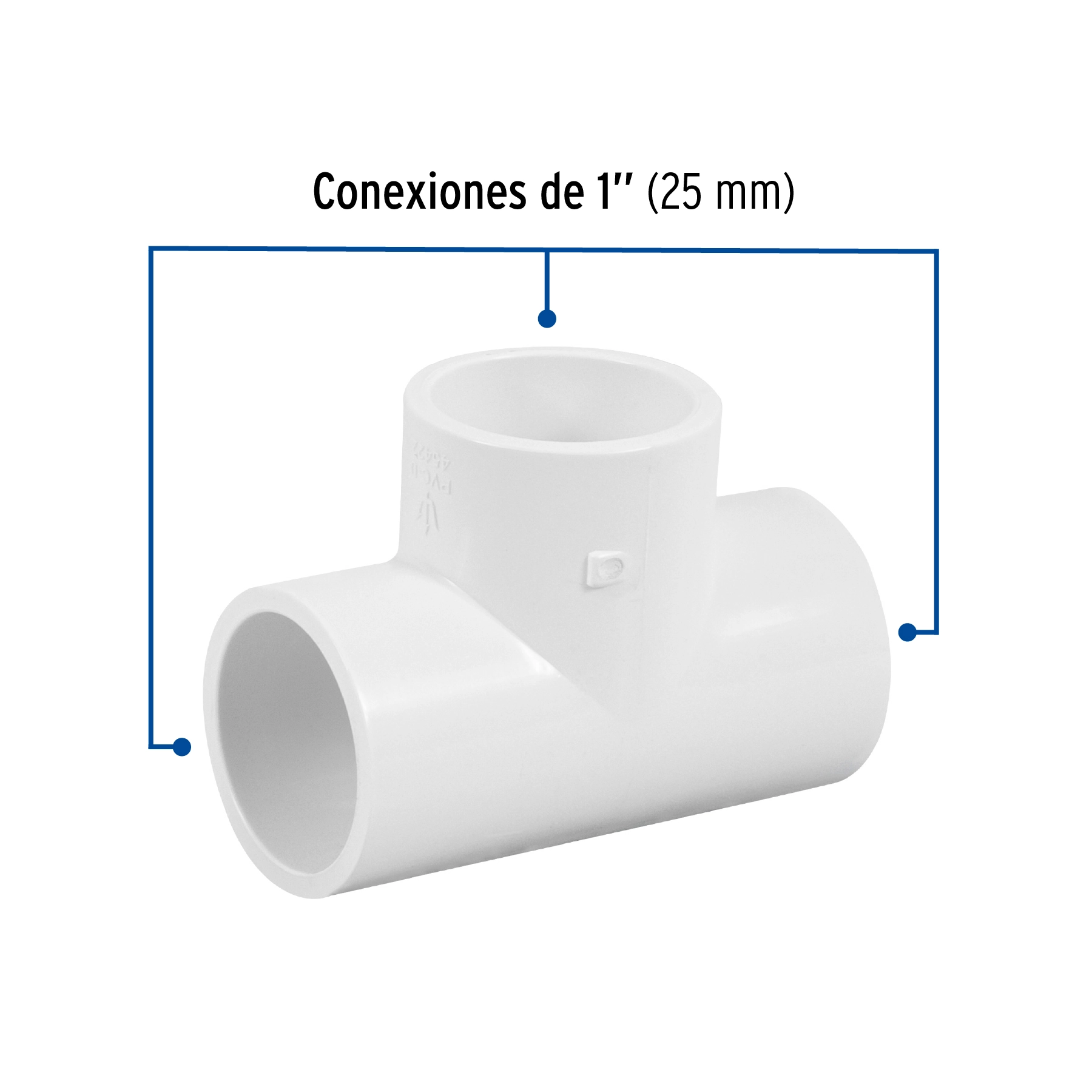 Tee sencilla de PVC 1', FOSET