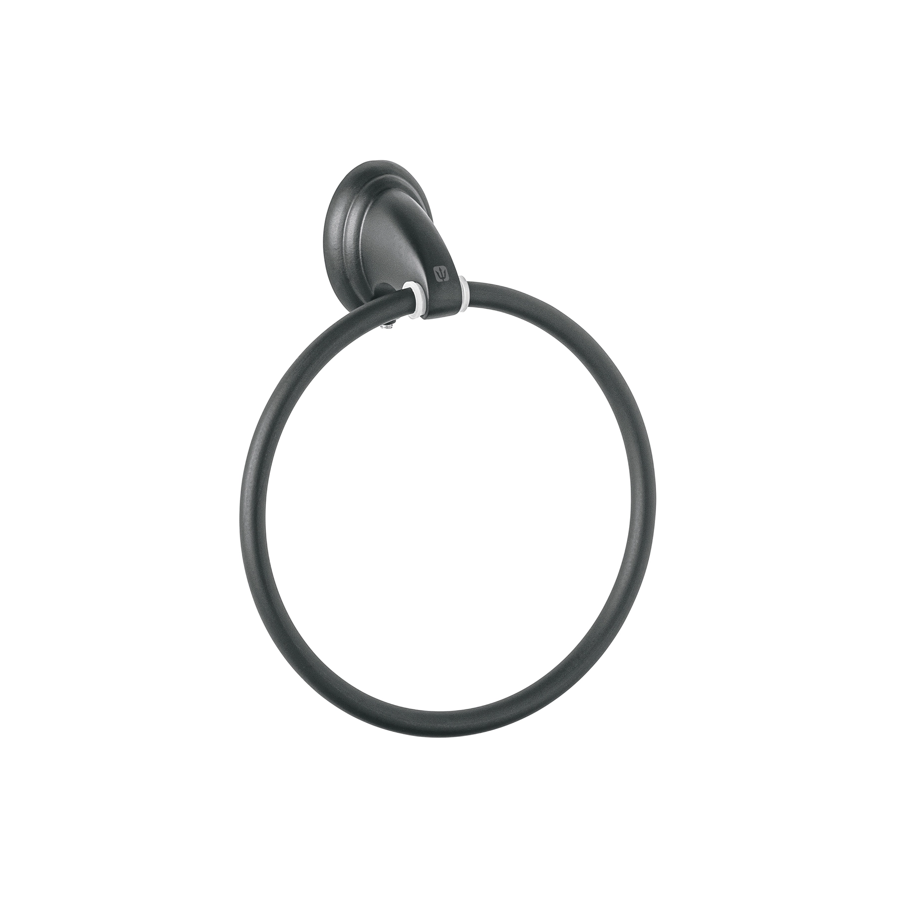 Toallero de argolla, negro, FOSET AQUA