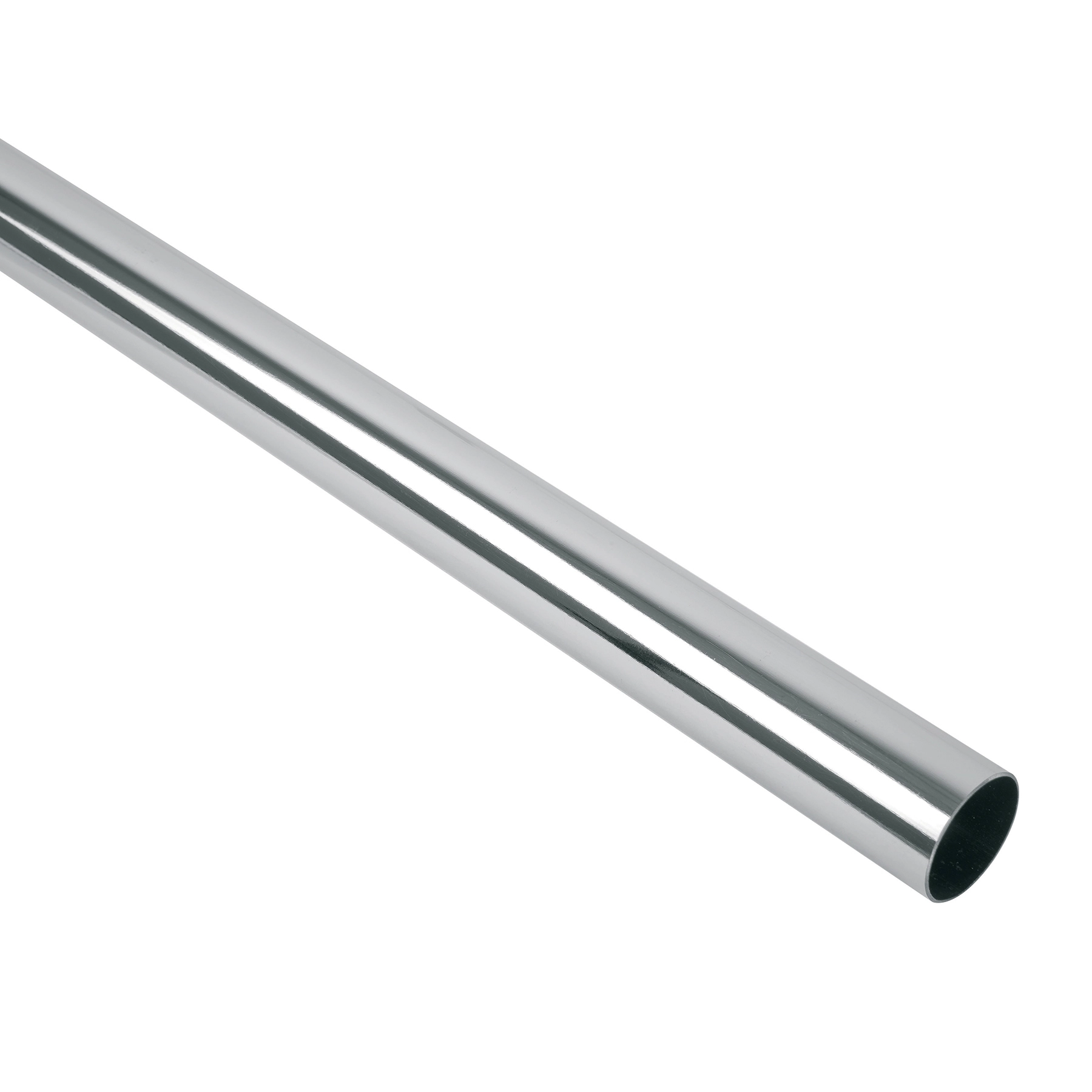 Tubo redondo para clóset, 3.0 m, acero cromado, HERMEX