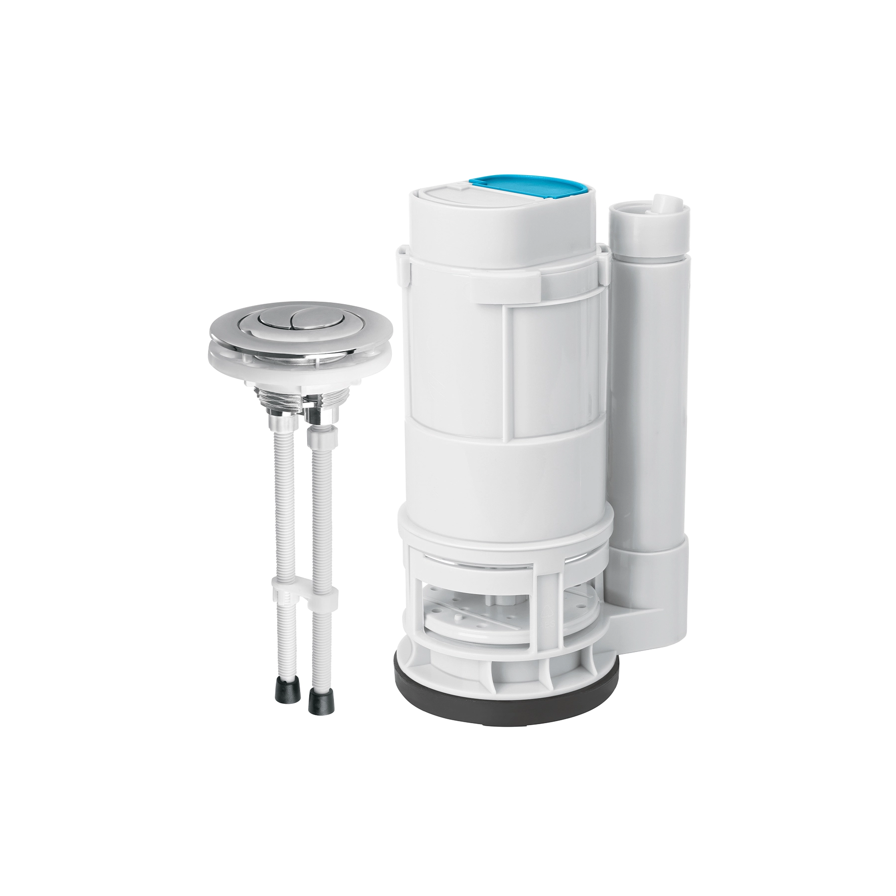 Válvula descarga dual 2' para WC de 1 pieza, con botón dual