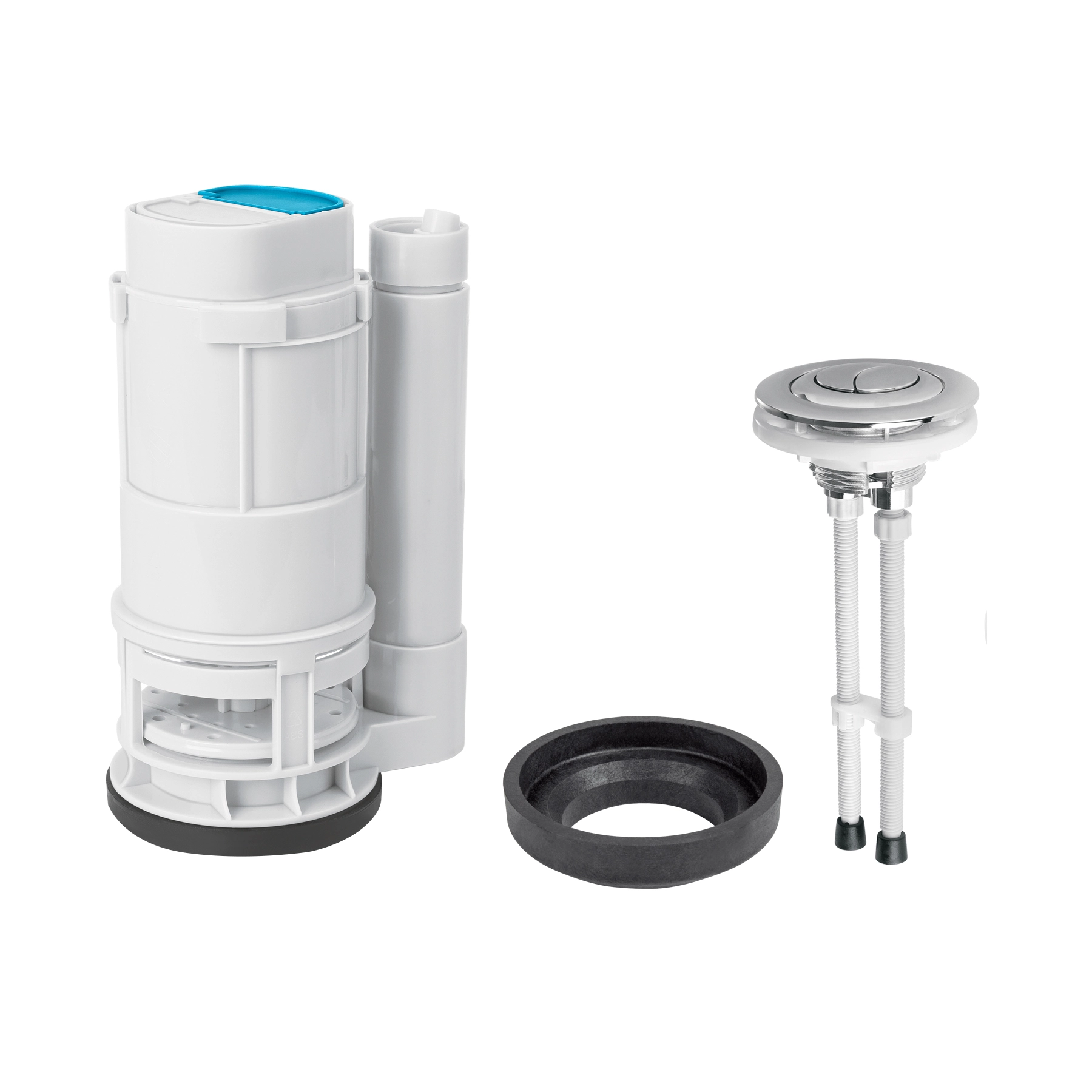 Válvula descarga dual 2' para WC de 2 piezas, con botón dual
